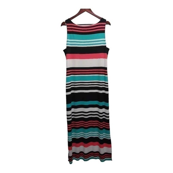Jessica howard multicolored striped long dress size Xlarge - Picture 2 of 3